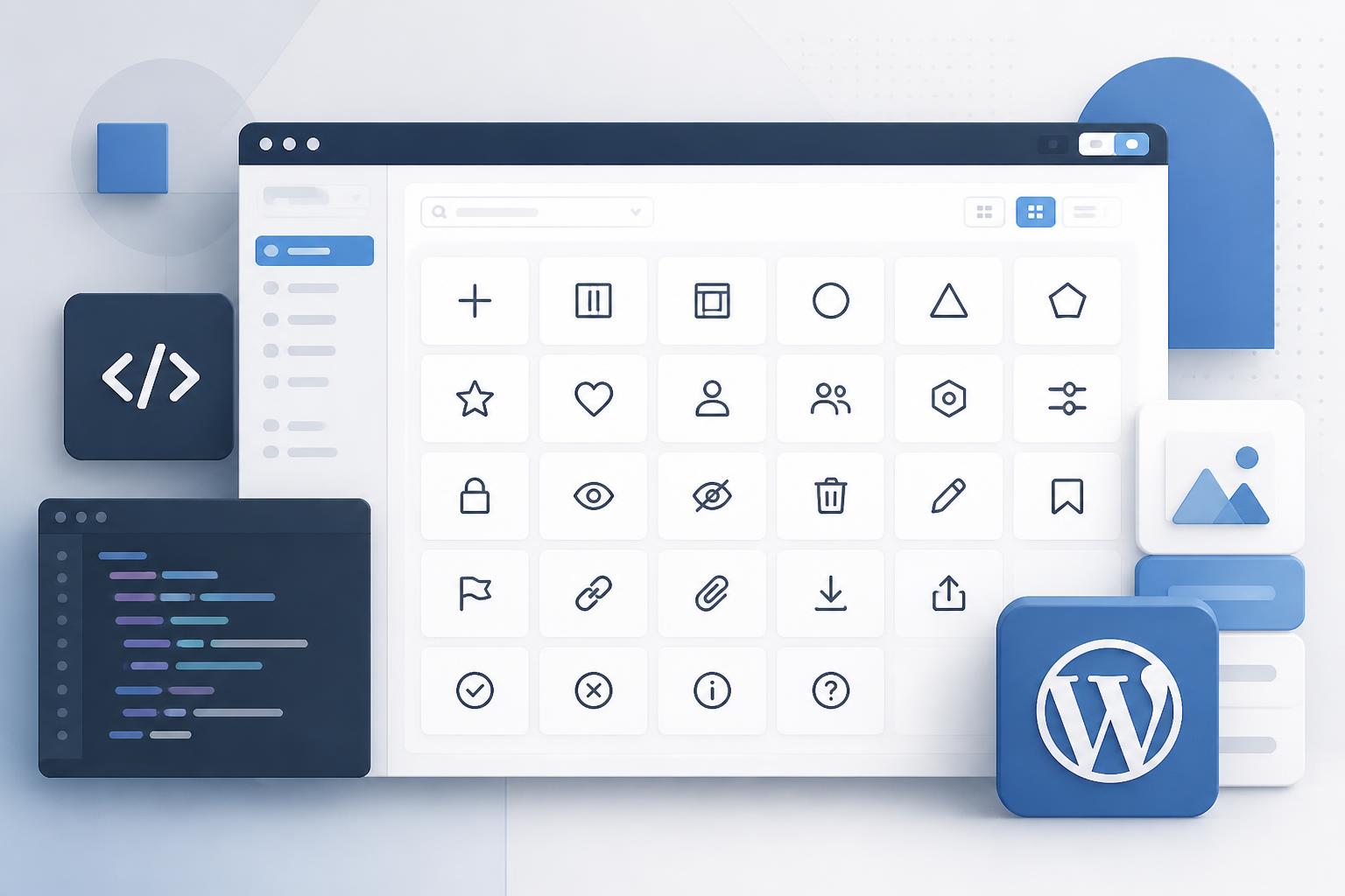 WordPress Icon Registration API con una libreria di icone SVG personalizzate