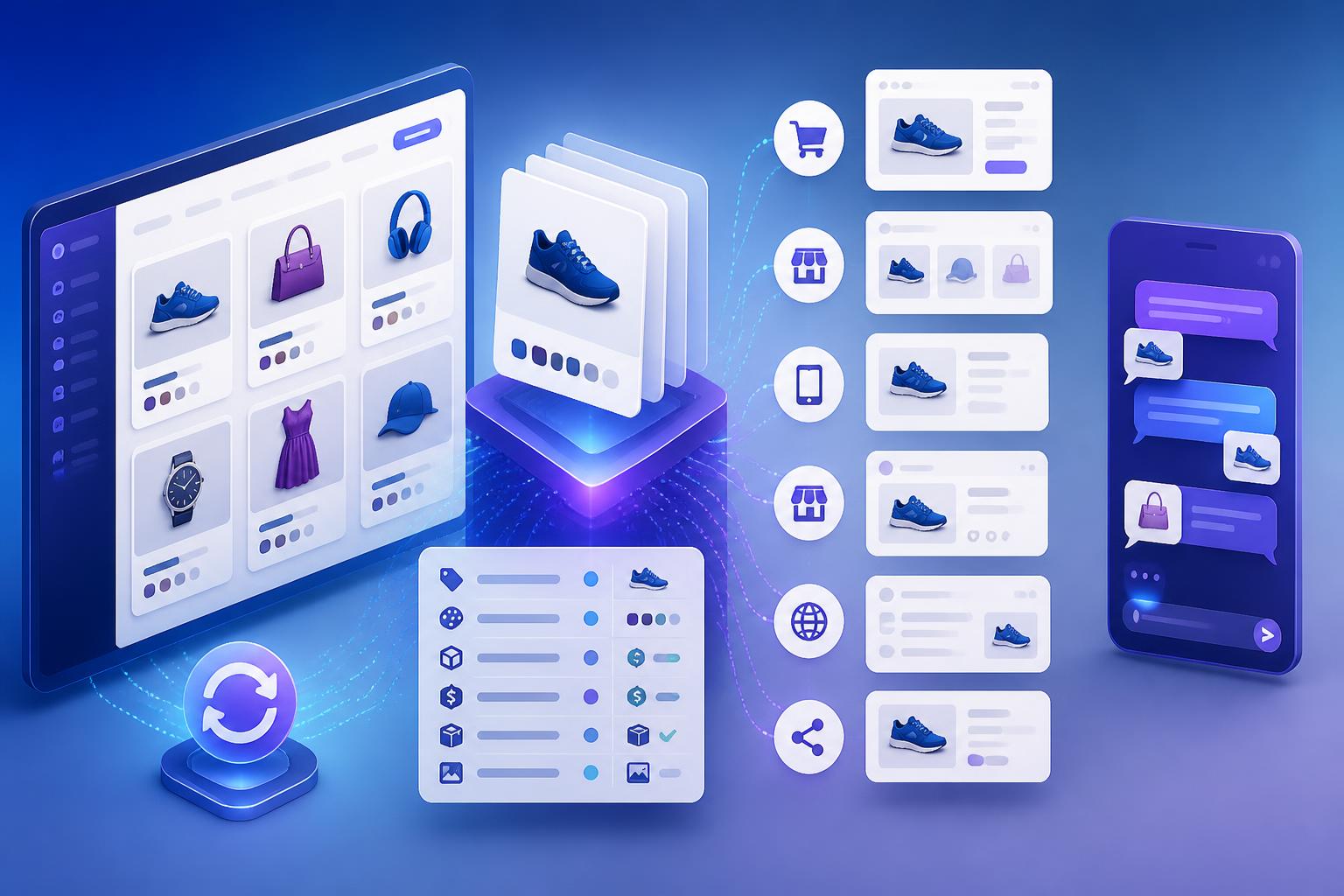 Catalogo WooCommerce collegato a un feed prodotti strutturato per canali di shopping conversazionale