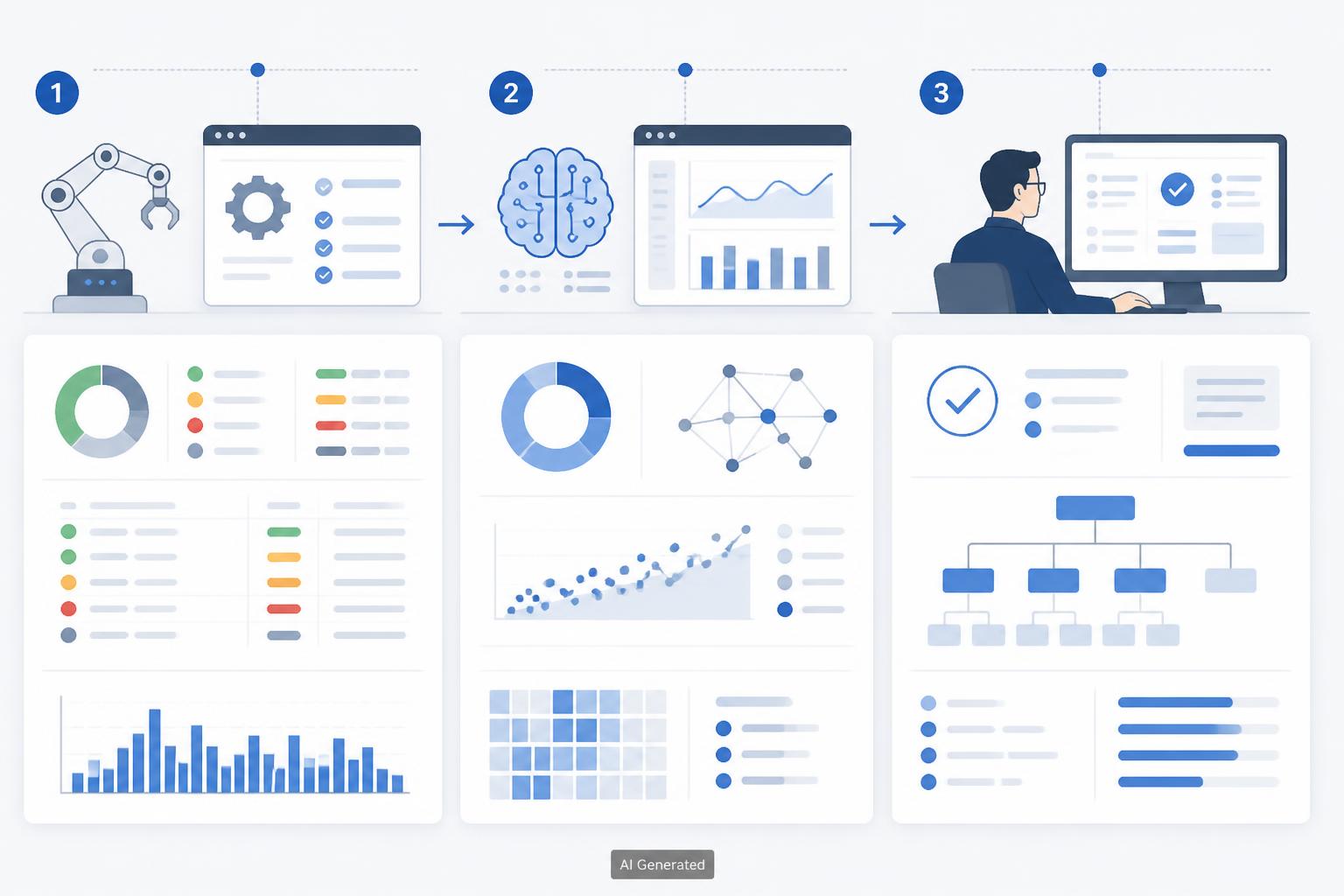 Workflow di un audit SEO con automazione, intelligenza artificiale e controllo specialistico